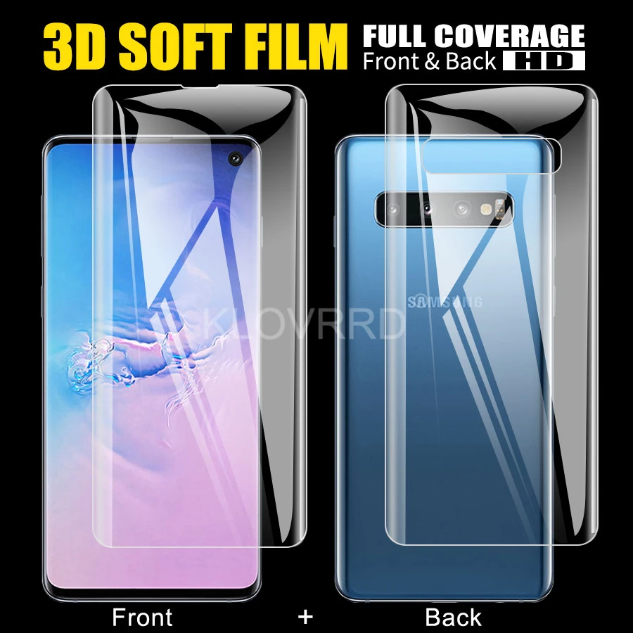 Передняя Задняя пленка для samsung Galaxy S10 S8 S9 S7 Edge Plus S10E Note 8 9 защитная на весь экран