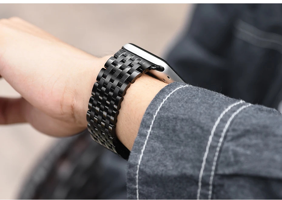 HOCO Металлический ремешок с пряжкой в виде бабочки для Apple Watch Series 5 4 3 2 1 Нержавеющая сталь ремешок для часов для IWatch 42 / 44mm 38 / 40mm
