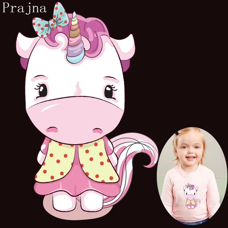 Prajna Kawaii Единорог теплопередача красота термо перенос ПВХ печатные виниловые