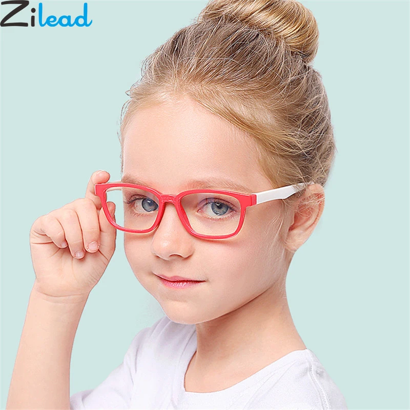 

Zilead New Baby Anti-blue Light Silicone Glasses Fashion Brand Children Soft Frame Goggle Plain Glasses Kids Eye Fame Eywear