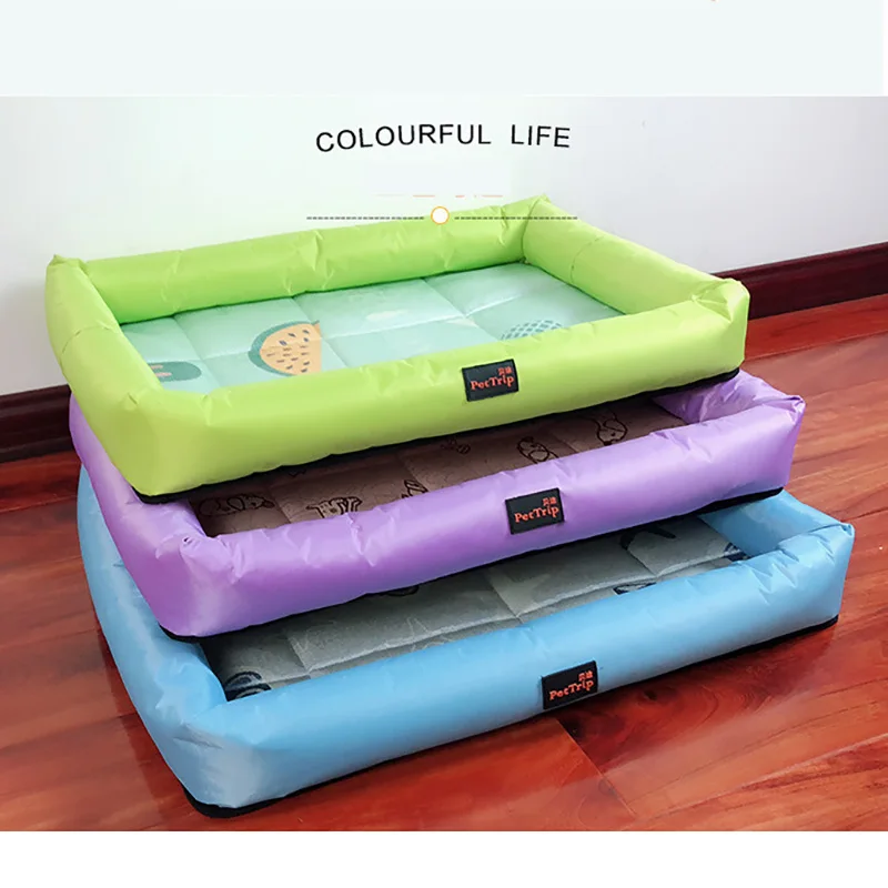 Cartoon Waterproof Cooling Dog Sleeping Bed Summer Anti-dirty Pet Mat Thicken Kennel For Large Small Dogs | Дом и сад