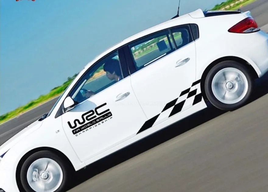 

A Set WRC Lattice Motorsports Car Body PVC Cover Scratch Stickers Sports Racing Decals
