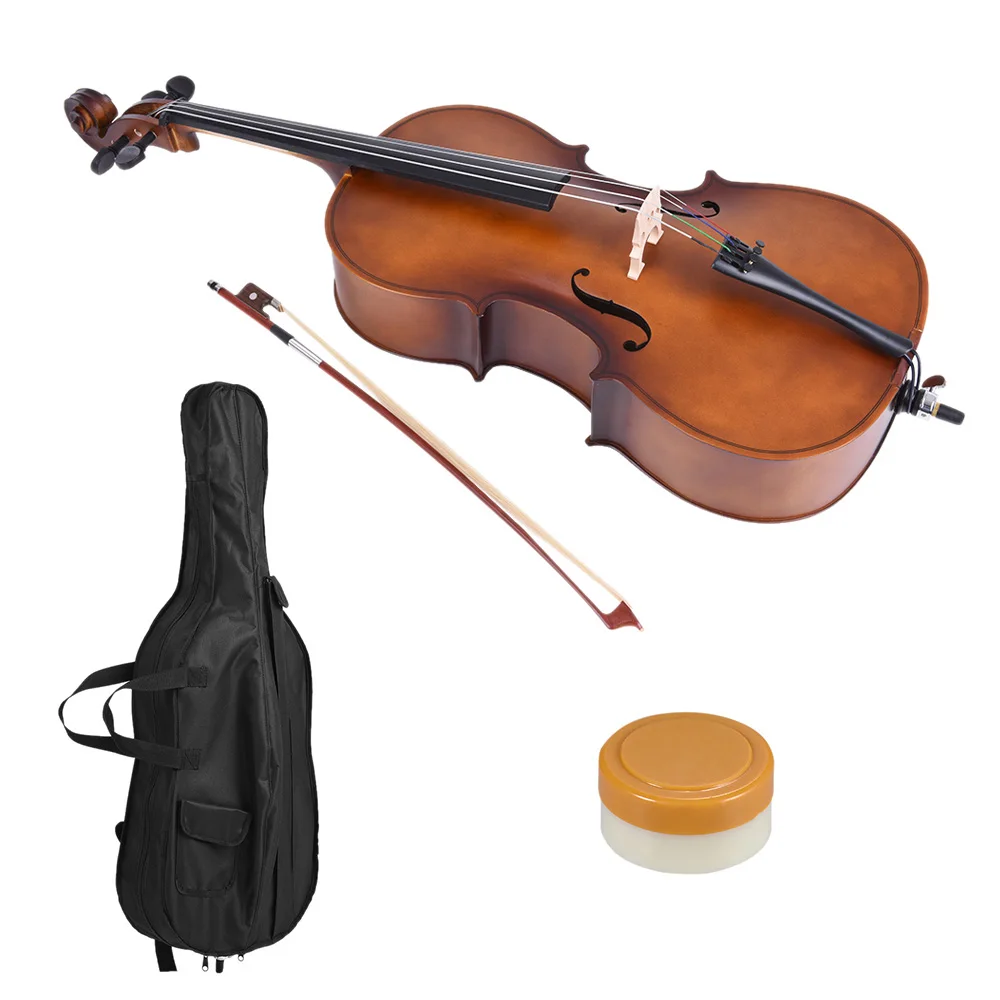 1/2 деревянная Виолончель с глянцевой отделкой липа доска для лица бантом