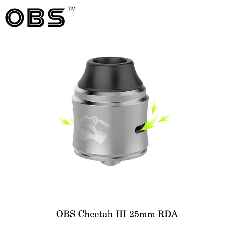 Электронная сигарета OBS Cheetah 3 RDA 25 мм бак облако чудовище перестраиваемый