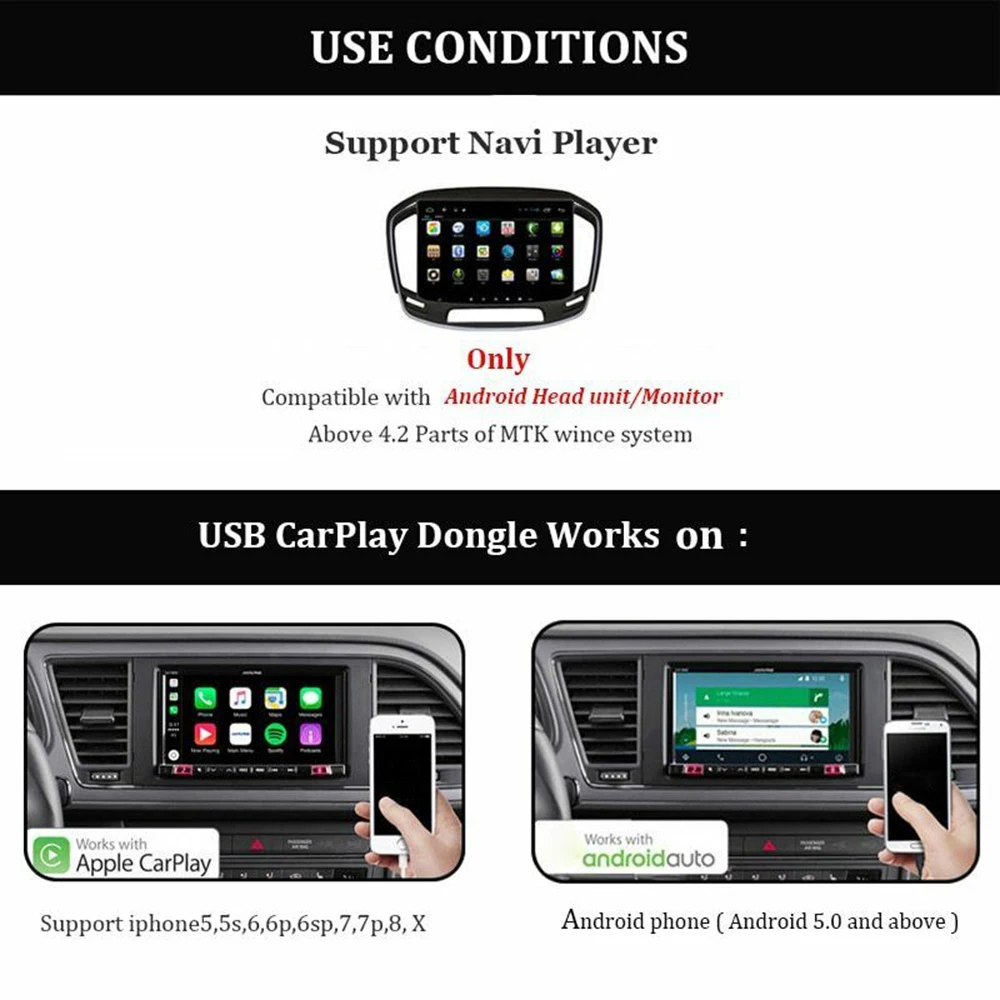 USB CarPlay адаптер для Android автомобиля головное устройство Zbox2 Plug and Play сенсорного