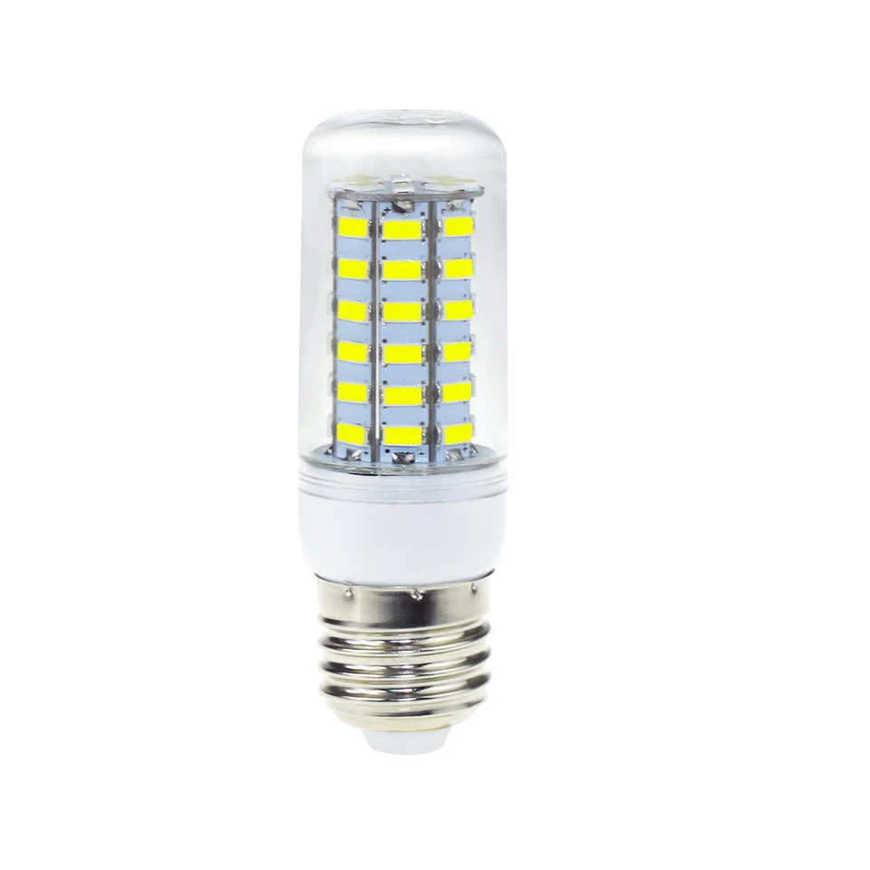 Super LED Bulb E27 E14 220V SMD 5730 LED Lamp 24 36 48 56 69leds AC 230V 5730SMD LED Corn Bulb light Chandelier AC200-240V