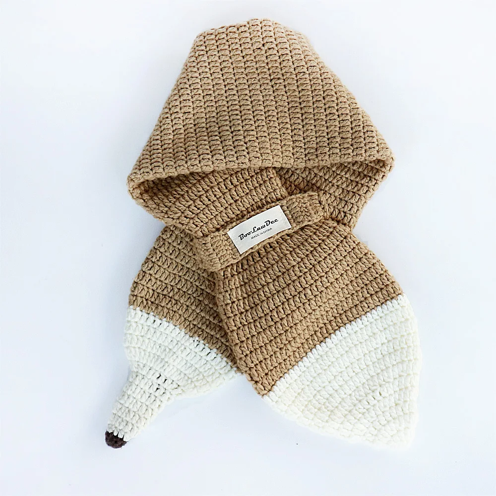 Boolawdee зимние женские вязать животных шарф ручной работы крючком Лоскутные кольца