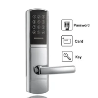 electronic combination door lock digital touch screen keypad passcode door lock with m1 card mechanical keys unlocking way