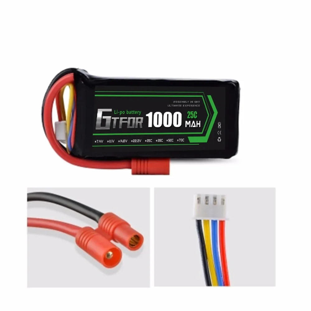 GTFDRLi-Poly Battery 22.2V 1000mAh 25C MAX50C 6S 1/10 RC Car Lipo Bateria Multicopter Quadcopter Race | Игрушки и хобби