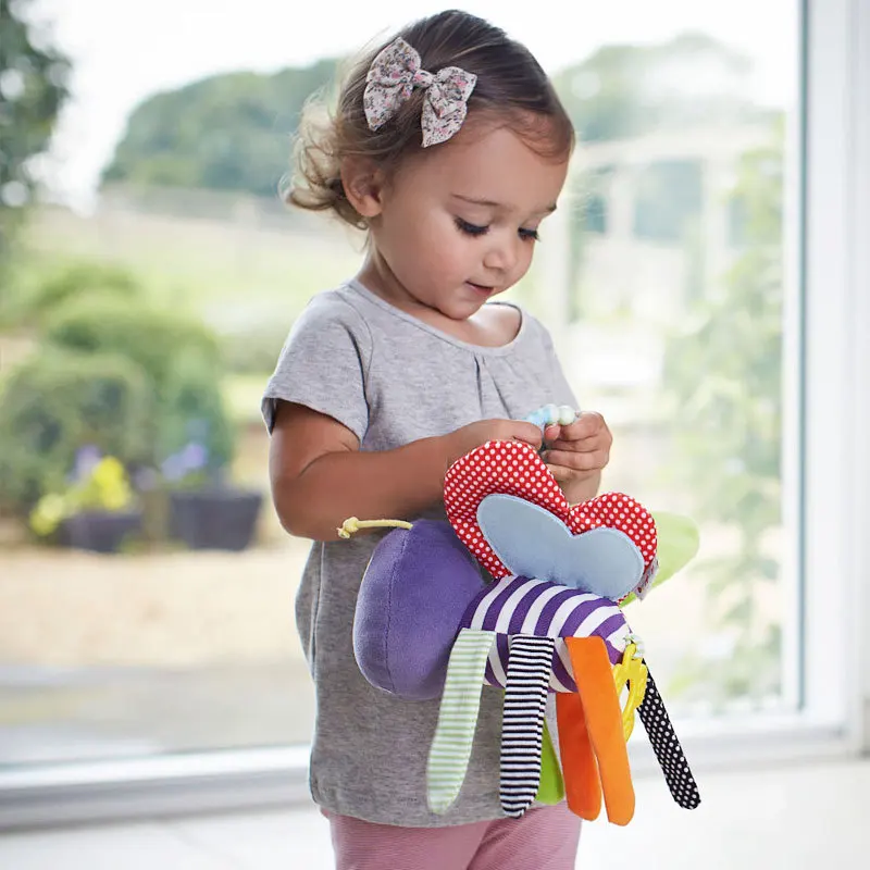 

Interactive Plush Toy Colorful Bee 0+ New Baby Crib Bed Hanging Ring Bell Toy Soft Baby Rattle Early Educational Doll