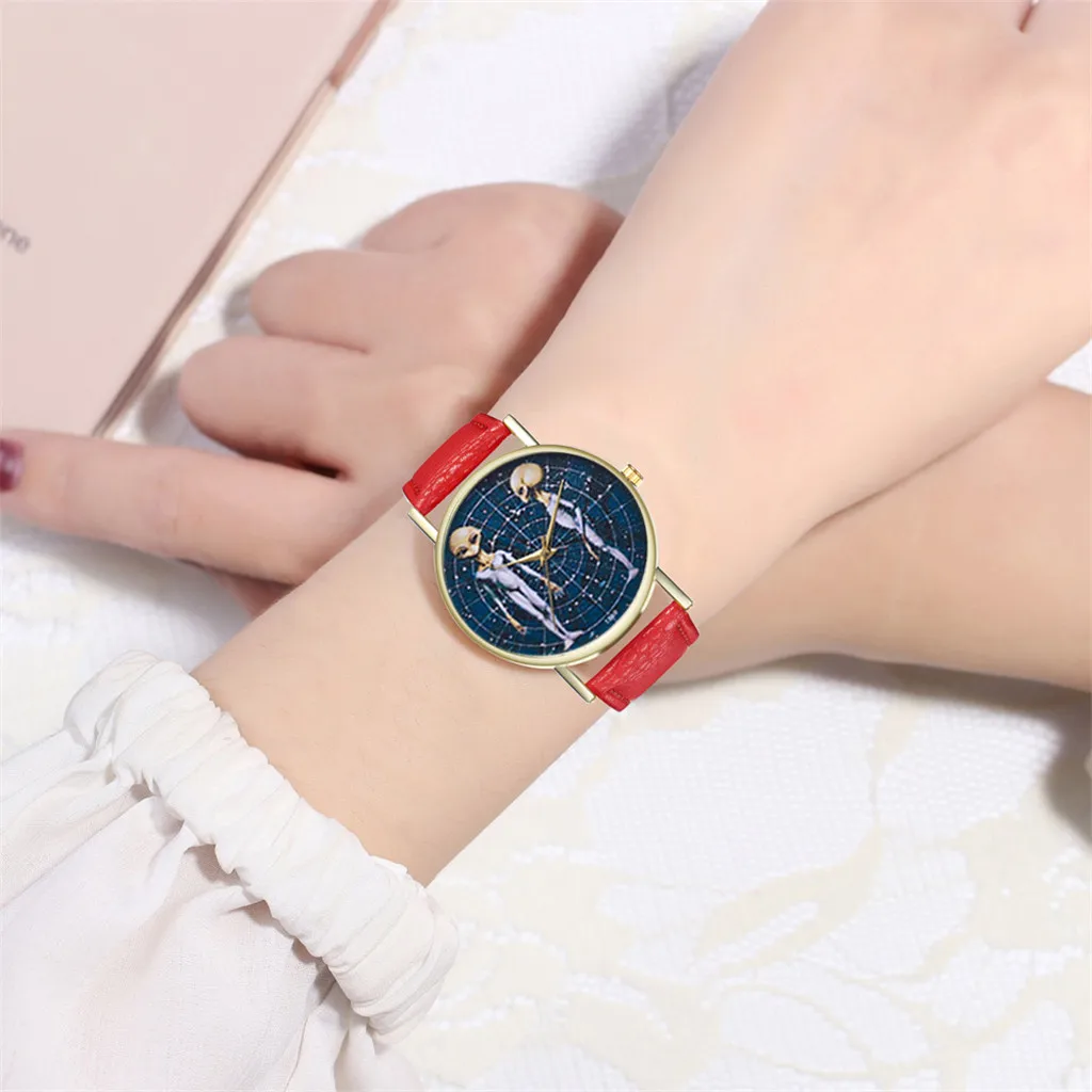 Женские винтажные часы Reloj Mujer saat модные с кожаным ремешком на свадьбу подарок
