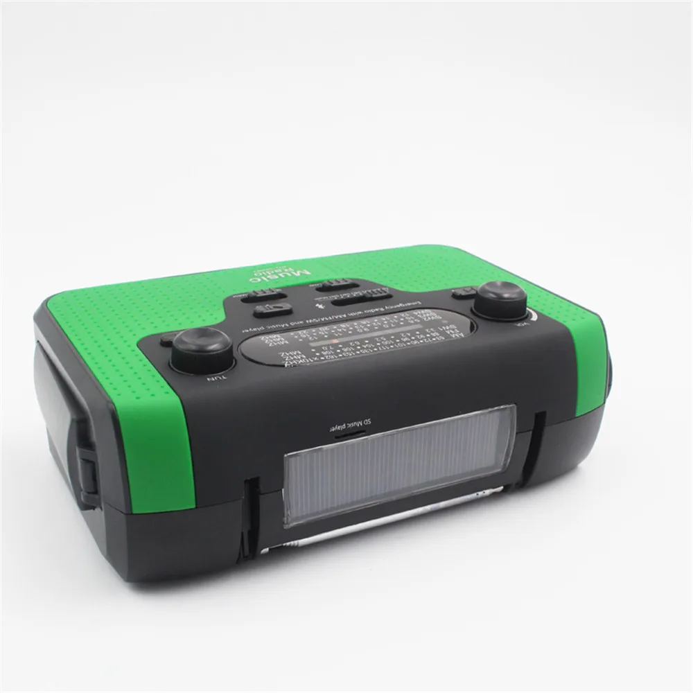 Радио рукоятка мощность Солнечный многофункциональный светодиодный bluetooth карта