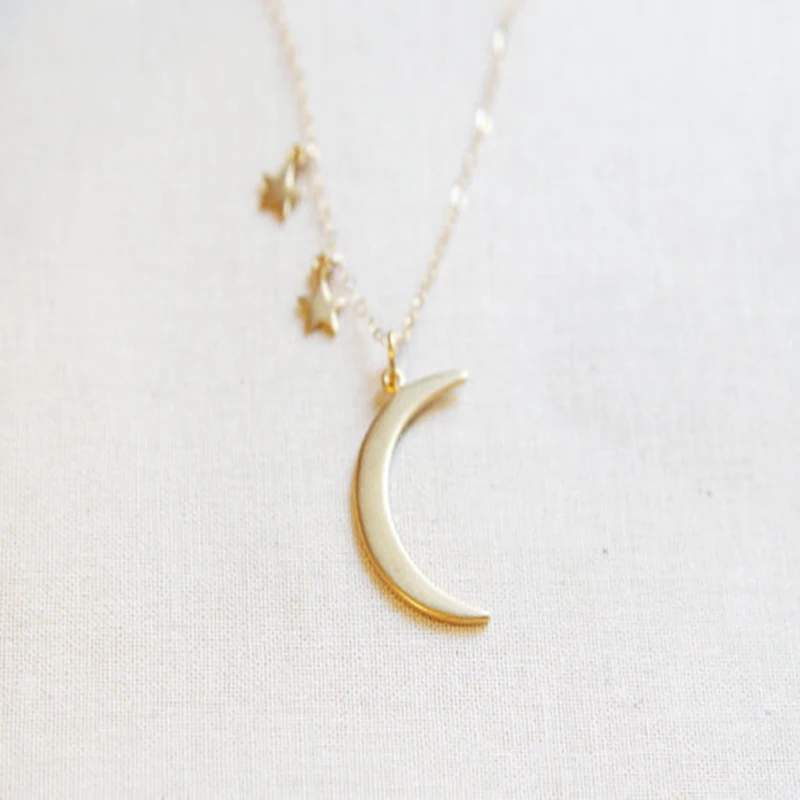 Новый продукт ювелирные изделия прекрасная звезда луна сияющая модная подвеска