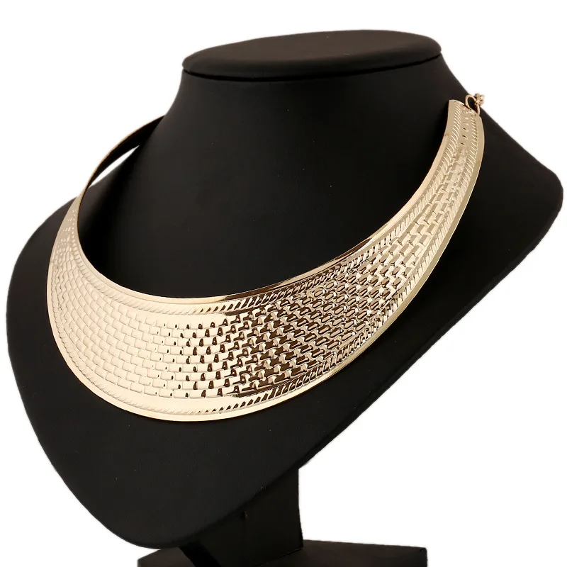 Женское массивное ожерелье очаровательное модное золотое ожерелье-чокер в