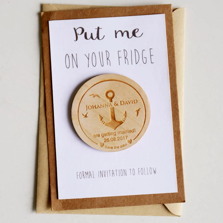 Якорь и птицы сохраняют магниты даты с картой лазерная резка травление на