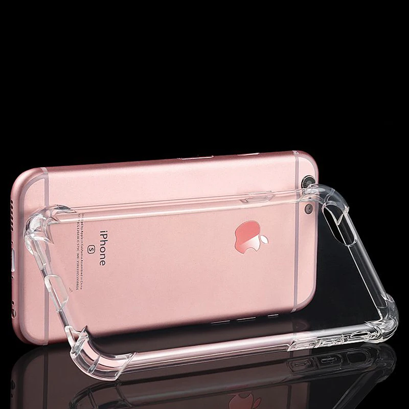 

CAPSSICUM Anti-knock Soft Clear case for iPhone 6 6S Plus Air Cushion TPU Silicone Back Cover Transparent for iphone 6SPlus