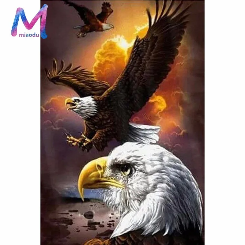 MIAODU 5D DIY Полная Алмазная картина парящий Орел мозаика Вышивка крестом вышивка