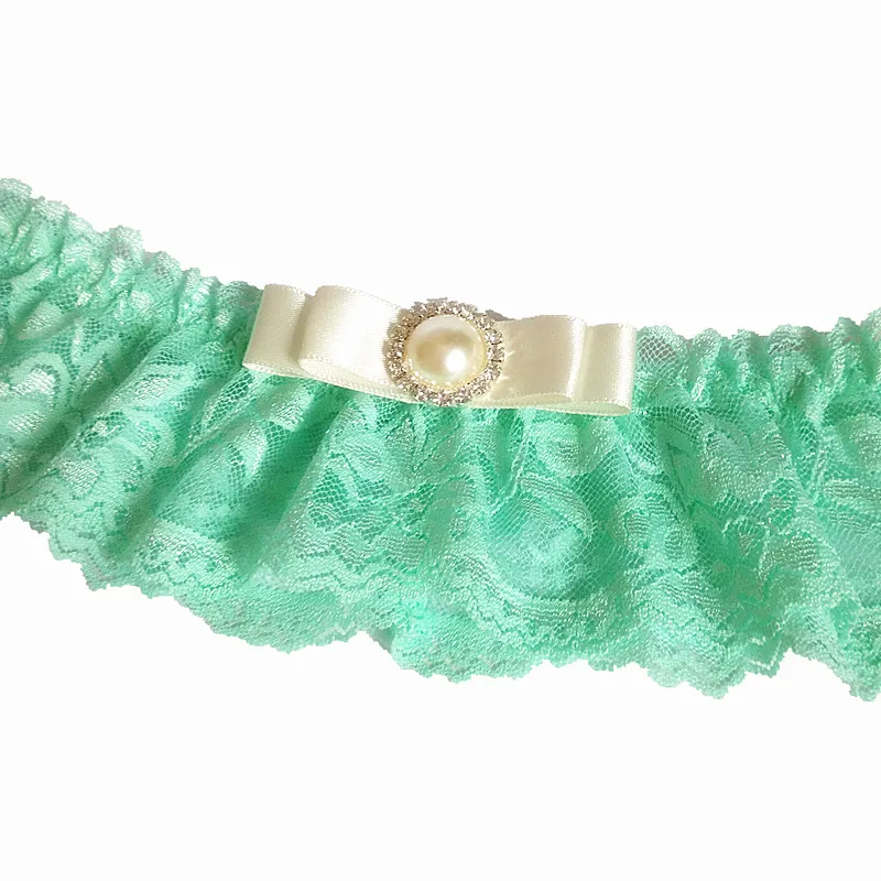 1 шт. Свадебные Подвязки мята свадебное платье кружевное с бретельками бант из