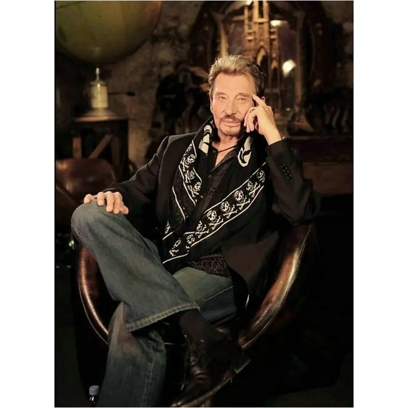 

16 style diamond painting johnny hallyday full square drill diamond embroidery 3d round French singer diamond mosaic sticker