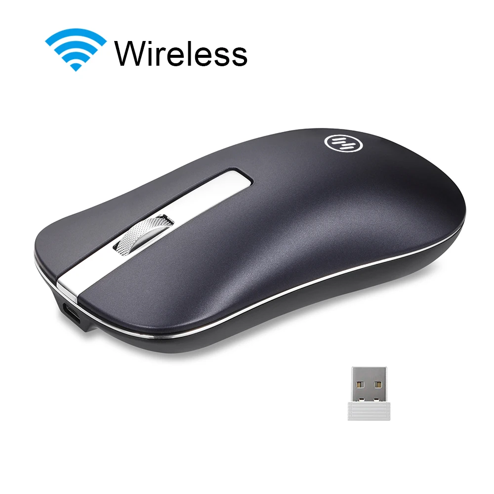 Перезаряжаемая беспроводная мышь, компьютерная, Bluetooth, бесшумная мышь для ПК, ноутбука, 2,4 ГГц, мини USB, эргономичная, Mause, бесшумная мышь - Цвет: 2.4G USB Blue