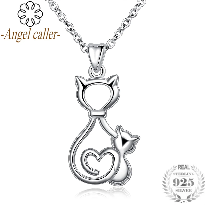 Женское ожерелье с подвеской Angel Caller 100% Стерлинговое Серебро 925 пробы ювелирное