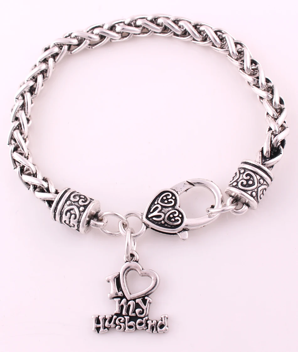 Антикварные посеребренные украшения в форме сердца я люблю моего мужа жены