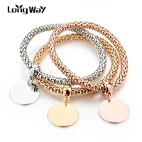 longway 3 pcsset christmas gifts wholesale new fashion gold color filled charm bracelet bangle for women jewelry sbr160357