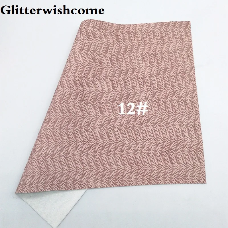 12 Glitterwishcome 21X29 см A4 размер винил для бантов тисненая кожа Fabirc искусственная кожа листы для бантов, GM146A - Цвет: 12