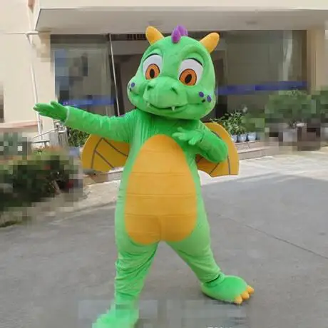 

New Adult Best Sale Foam birthday Green Dragon Cartoon Mascot Costume Christmas Fancy Dress Halloween Mascot Costume