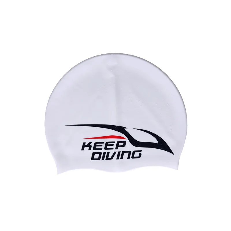 Silicone Elastic Waterproof Swimming Cap Adults Long Hair Ears Protection Scuba Diving Swimming Hat Cap Swim Pool Accessory - Цвет: Белый
