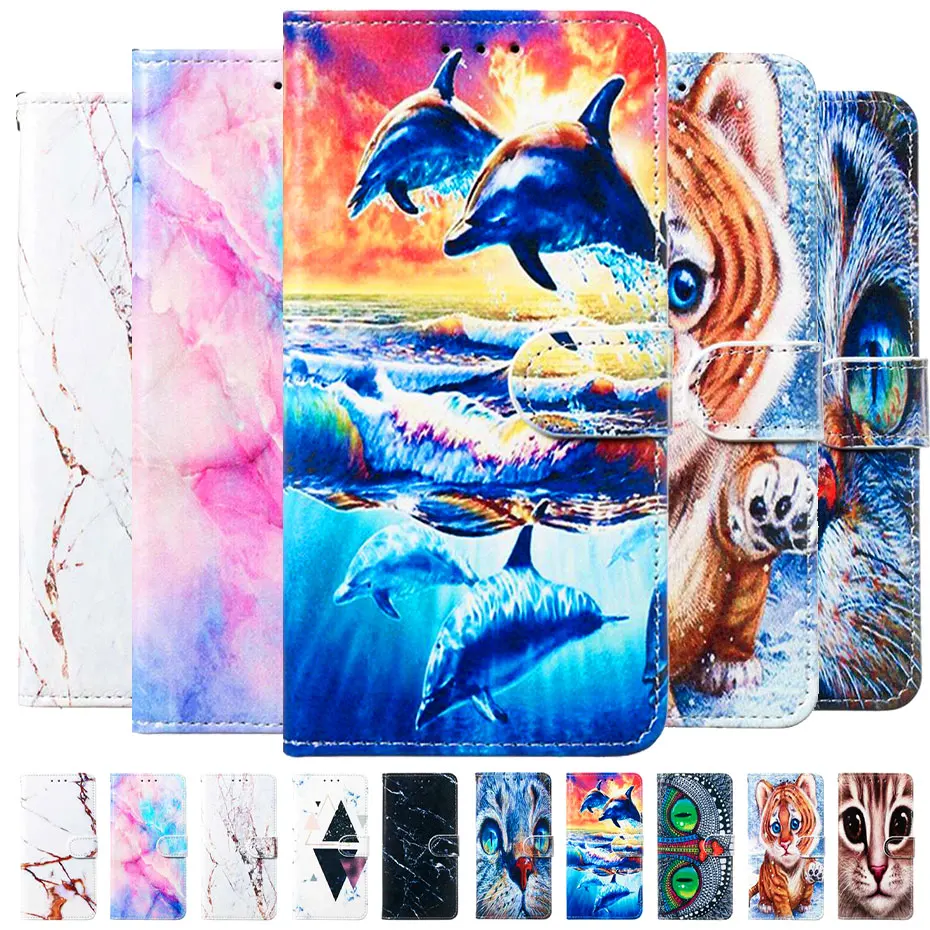 Флип кейс из искусственной кожи для Samsung Galaxy S10 E S9 S8 A10 A20 A30 A40 A50 A70 M10 M20 M30 A6 A7 J4 J6 2018
