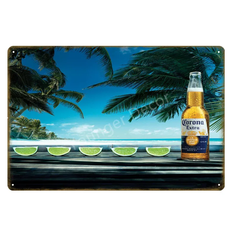Corona Экстра пивной Плакат Металлические оловянные вывески Ретро наклейки на стену для бара паба кафе украшения художественная доска винтажный домашний декор YD050 - Цвет: YD1145D