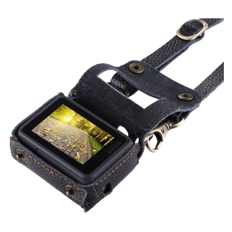 PULUZ Leather Housing Case Kit+ Neck Strap +52mm Lens For GoPro HERO6/5 Black | Электроника