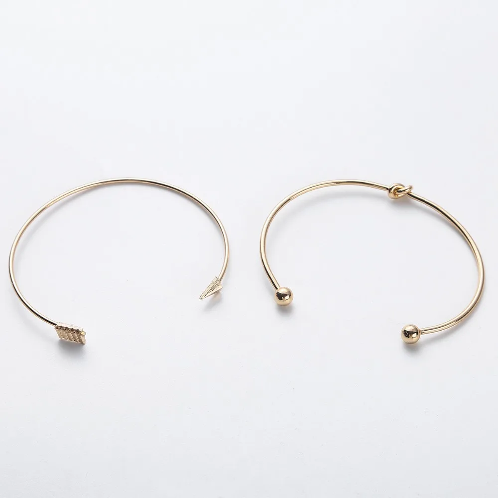 2 шт./компл. Классический Браслет-манжета с узлом для женщин золотой цвет Открытый