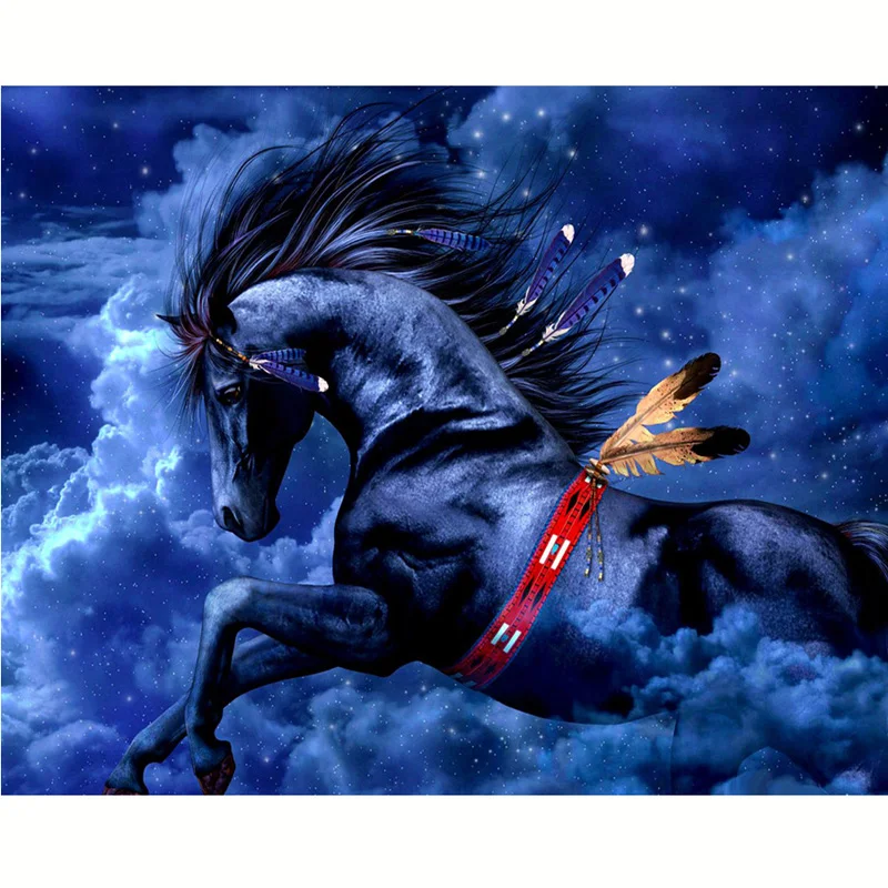 Алмазная вышивка животных diy 5D алмазная Картина лошадь картины мозаика рукоделие