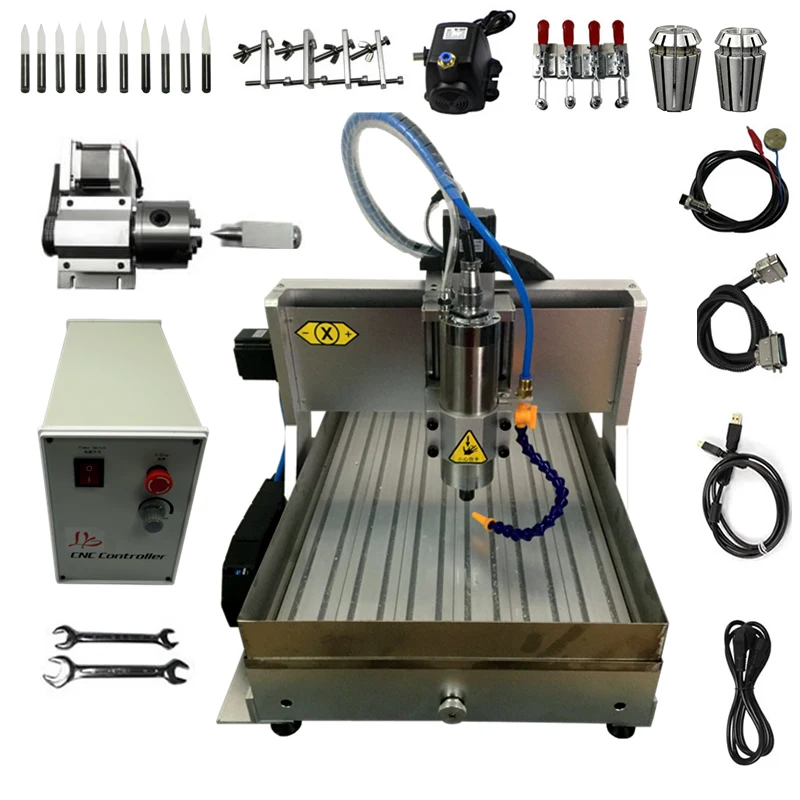 4 оси 2.2KW USB CNC металла фрезерный станок бак для воды маршрутизатор 6040 | Инструменты