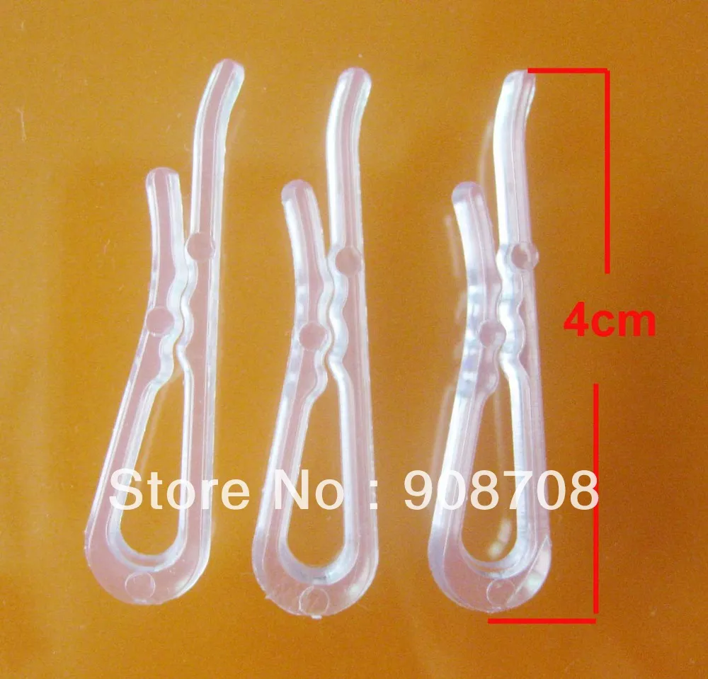 Бесплатная доставка 40 мм модные пластиковые зажимы C02 прозрачные 200 шт./лот для