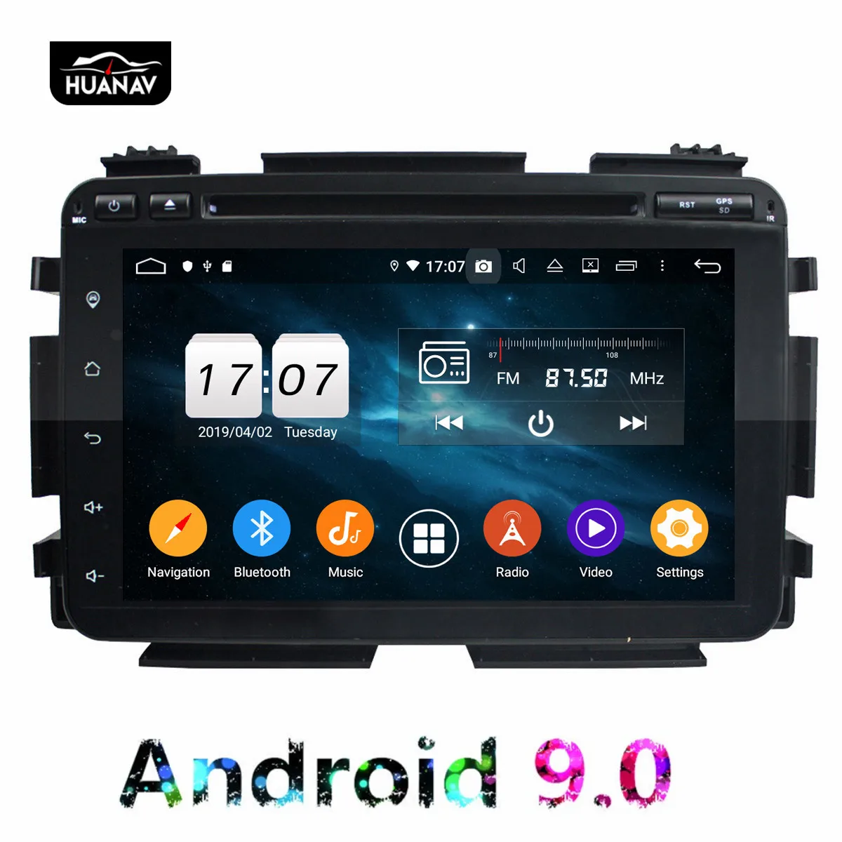 Автомобильный DVD-плеер DSP Android 9 0 GPS-навигация для Honda Vezel 2015 + мультимедийный