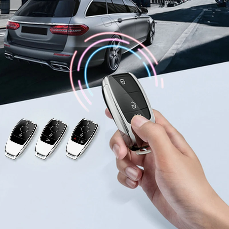 Черный чехол для ключей автомобиля из ТПУ запасное черное кольцо Mercedes Benz W177 W205 C205