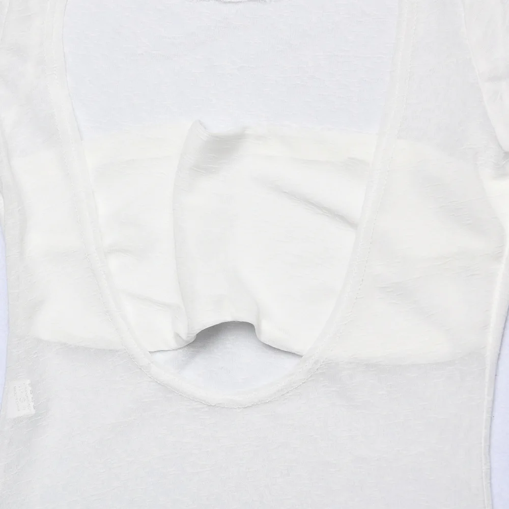 Женское прозрачное длинное платье с разрезом Белое Облегающее пляжное