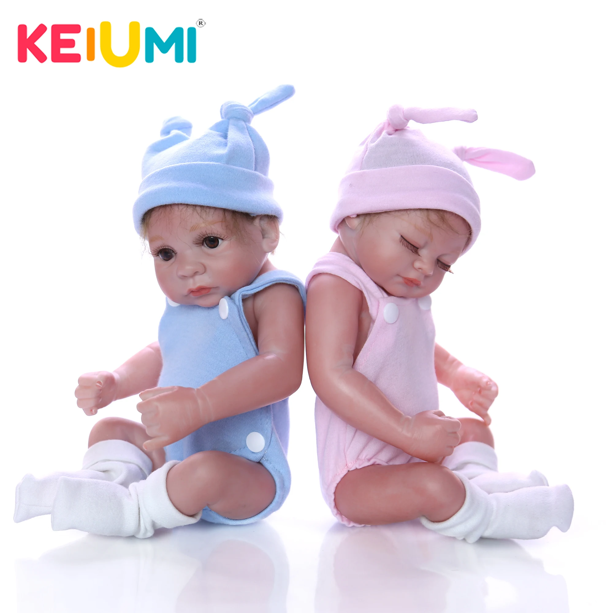 

Fashion Mini 27 CM Babies Toys Full Silicone Vinyl Boneca Reborn Twins Doll Playmates Newborn Dolls For Girl Birthday Gifts