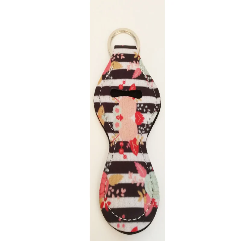 

Custom Neoprene Chapstick Holder 12cm Long Design Blanks Leopard Keychain Bag Charmer Stripe Chapstick Wrap DOM1061084