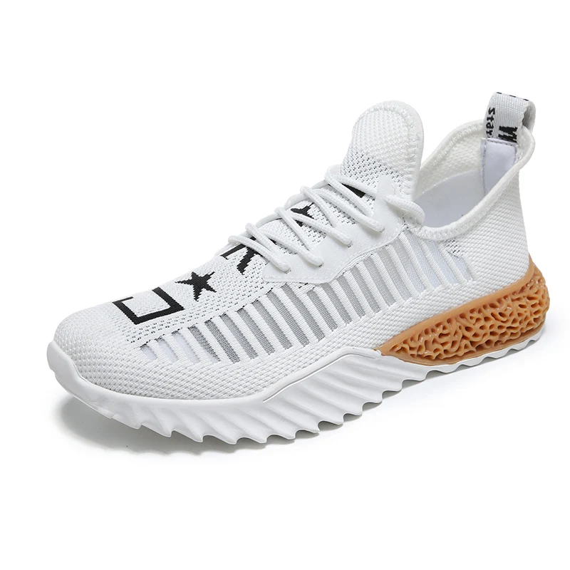 Мужские кроссовки Hemmyi белые дышащие Flyknit Chaussure Homme на шнурках повседневная обувь
