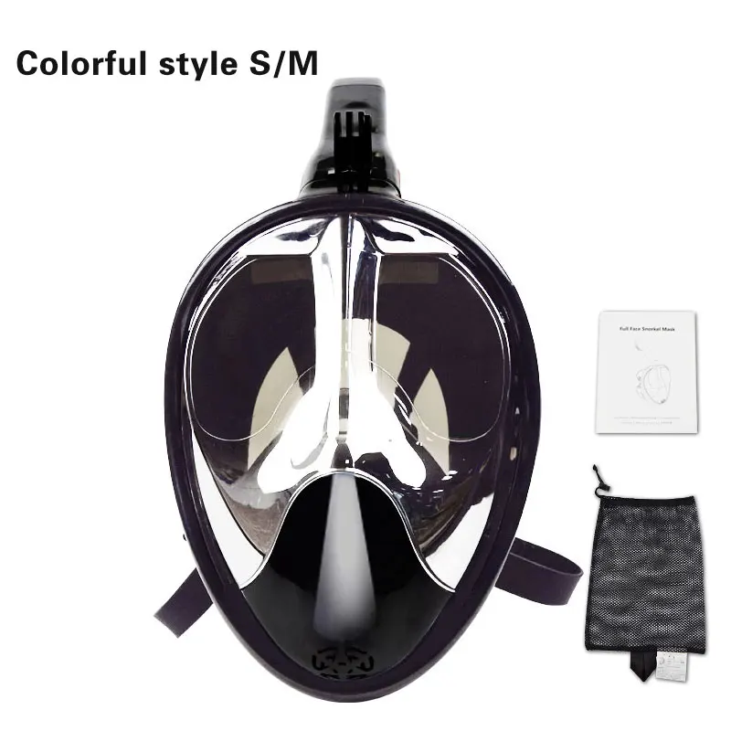 Colorful Silver S M Маска для дайвинга, для всего лица, анти-туман, маска для подводного плавания, маска для подводной охоты, для детей/взрослых, очки, тренировочное снаряжение для дайвинга - Цвет: Colorful Silver S M