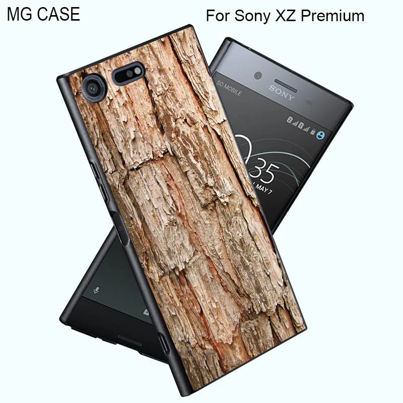 Милые деревянные зерна дерево лаковой чехол для sony XZ Премиум Xperia XA1 X XA Bamboo
