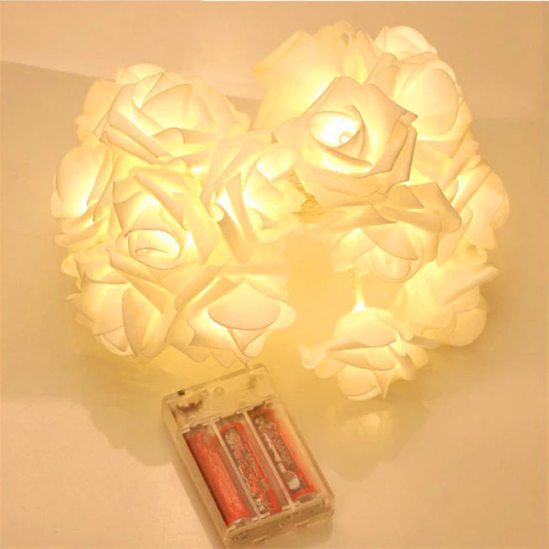 Работающая от батареи 10 20 40 LED 80led 1 2 м 5 Рождественская светодиодная садовая
