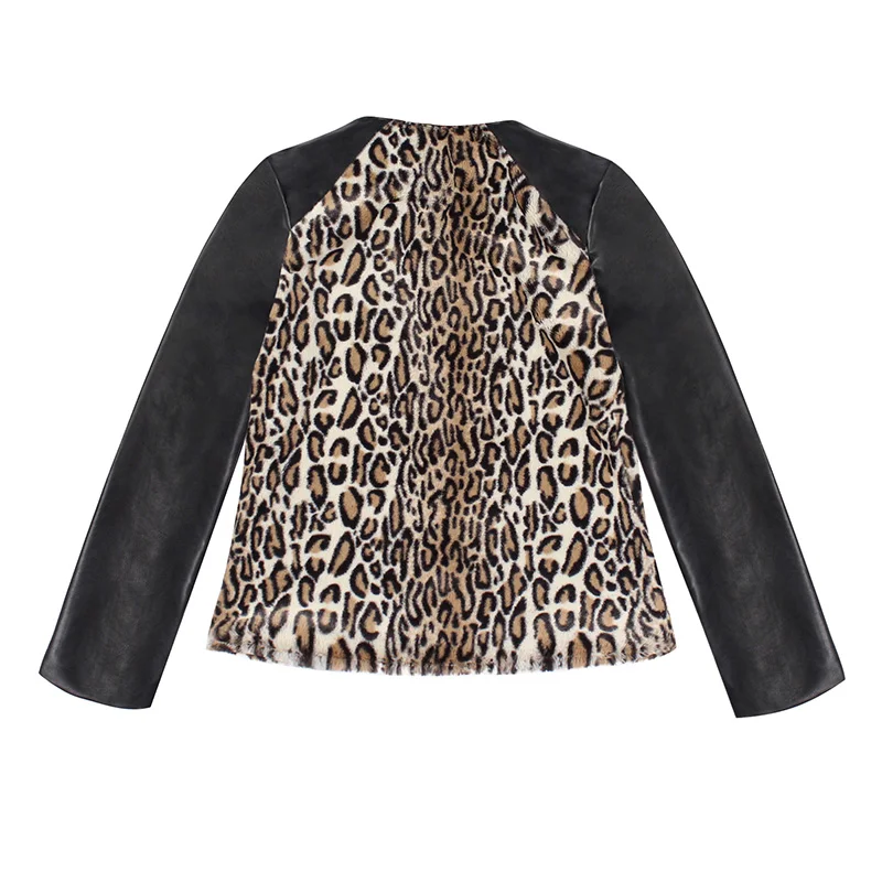 Romacci Сексуальная Женская пушистая леопардовая куртка зимняя байкерская из