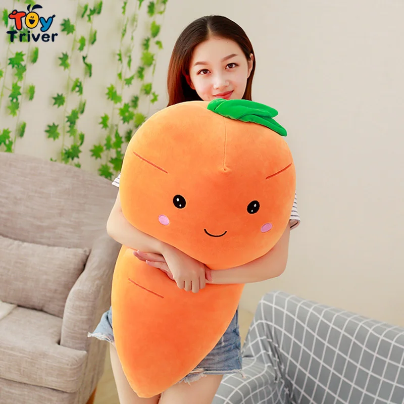 Морковь плюшевая игрушка овощ Triver набивная кукла подушка для детей подарок на