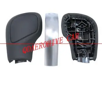 QDAEROHIVE хром матовый с кожаной ручкой переключения передач боковая крышка DSG Эмблема для VW Golf 6 7 R GTI Passat B7 B8 CC R20 Jetta MK6 - Название цвета: D