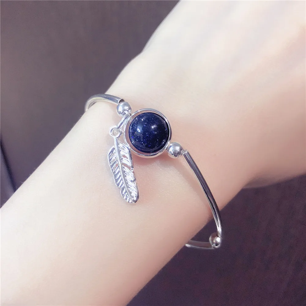 В богемном стиле с украшением в виде кристаллов Шарм посеребренные браслеты и